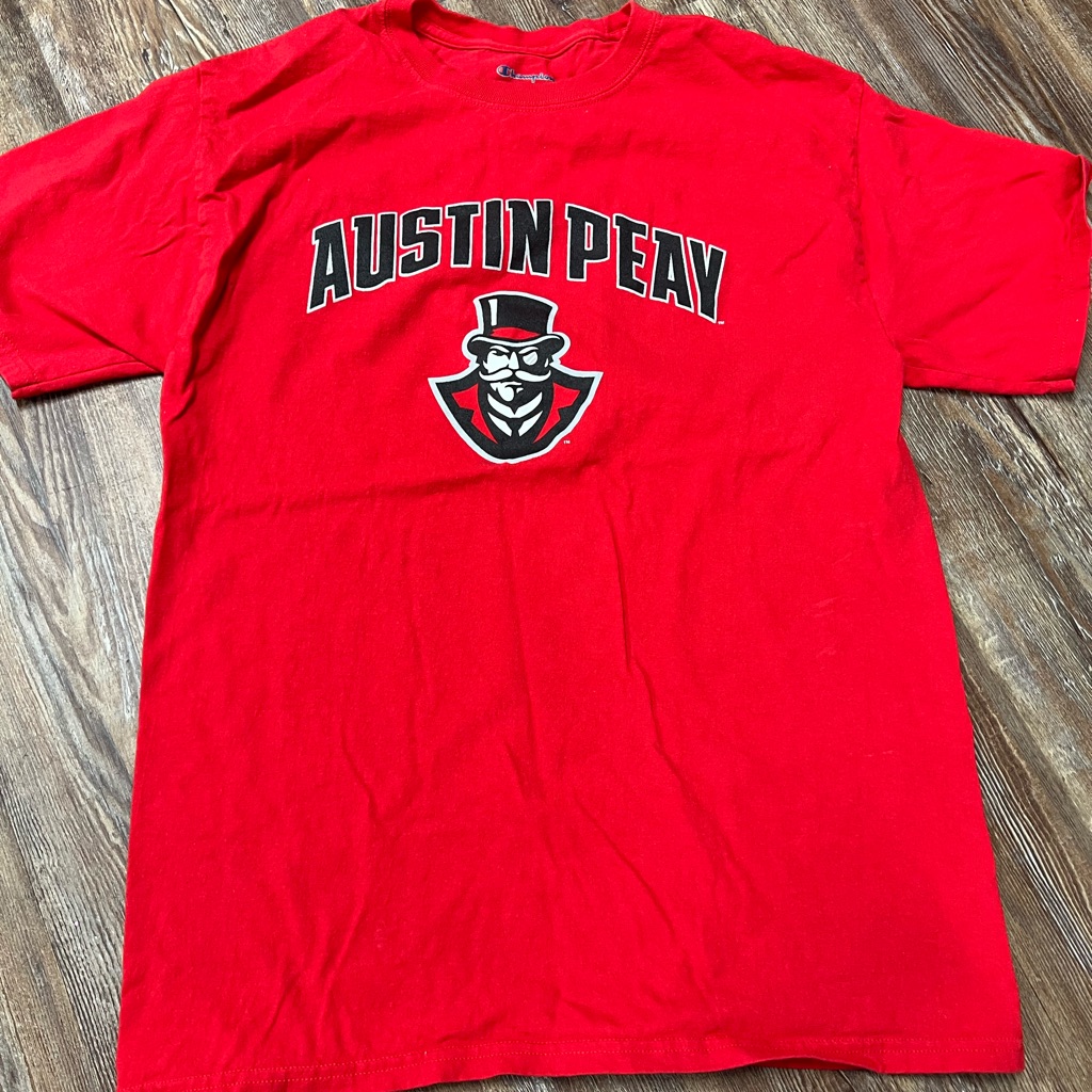 Red Champion Austin Peay State University T-Shirt